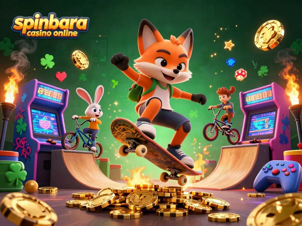 Experience the excitement at spinbara casino online with vibrant 3D characters and gaming elements.